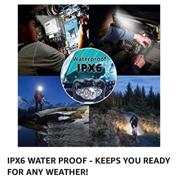 NRFP Headlamp Safety Flashlight 6 Modes Waterproof ❤️ - Picture 8 of 16